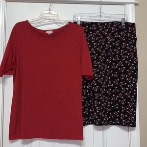 LuLaRoe set XL Cassie with 2xl Gigi